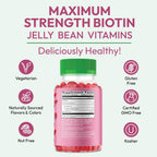 Human Beanz Biotina 10.000mcg Gominolas - 120 Unidades Sabor Fresa