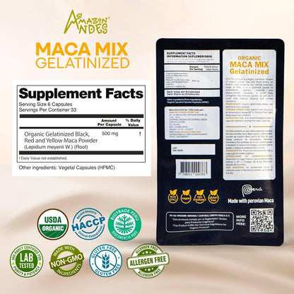 Cápsulas de Maca Negra, Roja y Amarilla – Maca roja: valorada por su perfil nutricional único. – Image 2