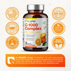 biophix Vitamin C 1000 mg - 30 Tablets - Vegan Complex with Calcium Ascorbate, Bioflavonoids, Acerola and Rutin