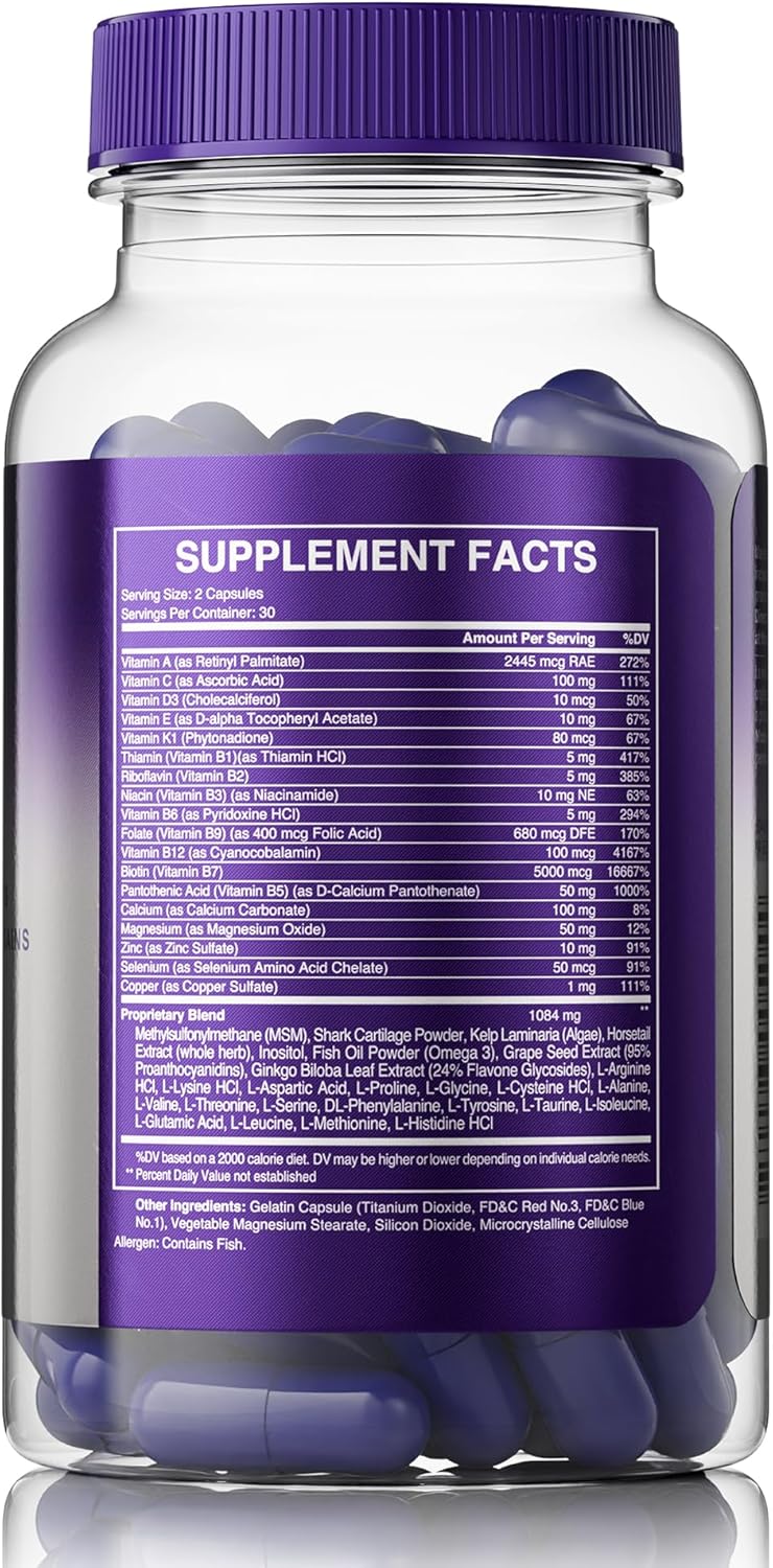 The Mane Choice MANETABOLISM Plus - Vitaminas para el Crecimiento del Cabello, Piel y Uñas (60 Cápsulas)
