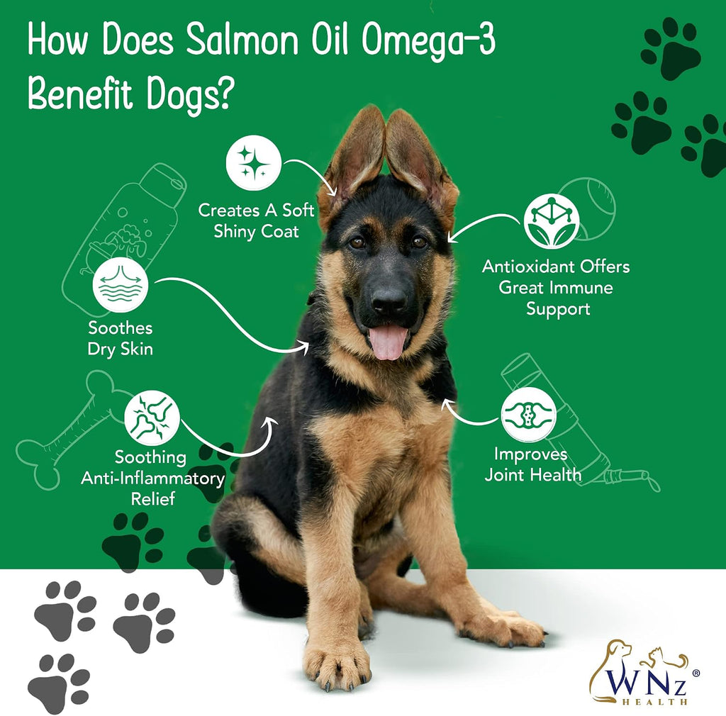 WNz Health Omega 3 Snacks for Dogs - Skin & Coat - 55 Count (227g)