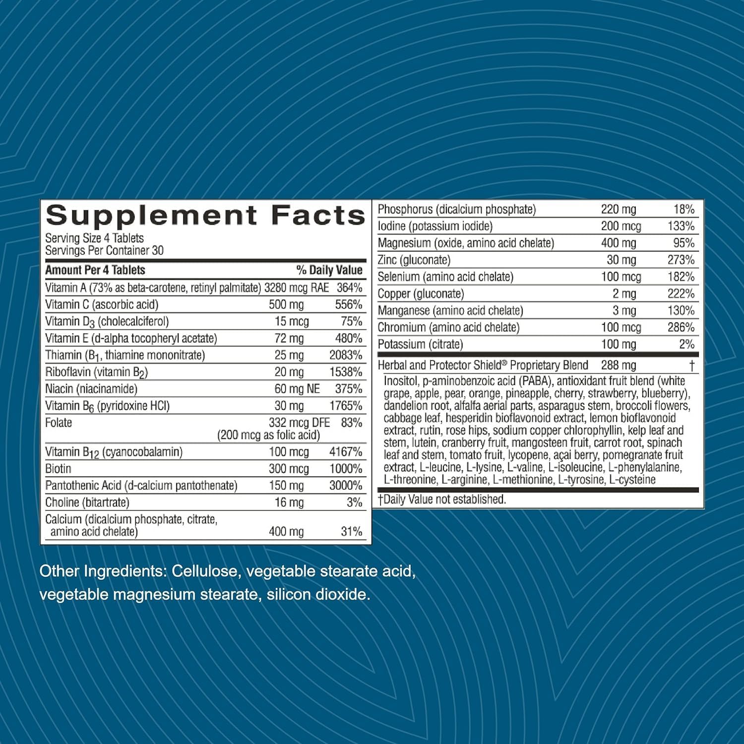 Nature's Sunshine Super Supplemental sin Hierro - Multivitamínico Completo con Minerales, Hierbas y Aminoácidos, 120 Comprimidos