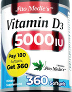 FITO MEDIC'S Lab Vitamina D3 5000 UI, 360 Cápsulas Blandas