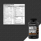 NutraBio MultiSport Men's Multivitamin - 33 Vitamins and Minerals - 120 Capsules
