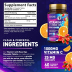 Built by Nature Vitamina C Masticable con Escaramujo - 1000 mg - Sabor Naranja - 60 Comprimidos