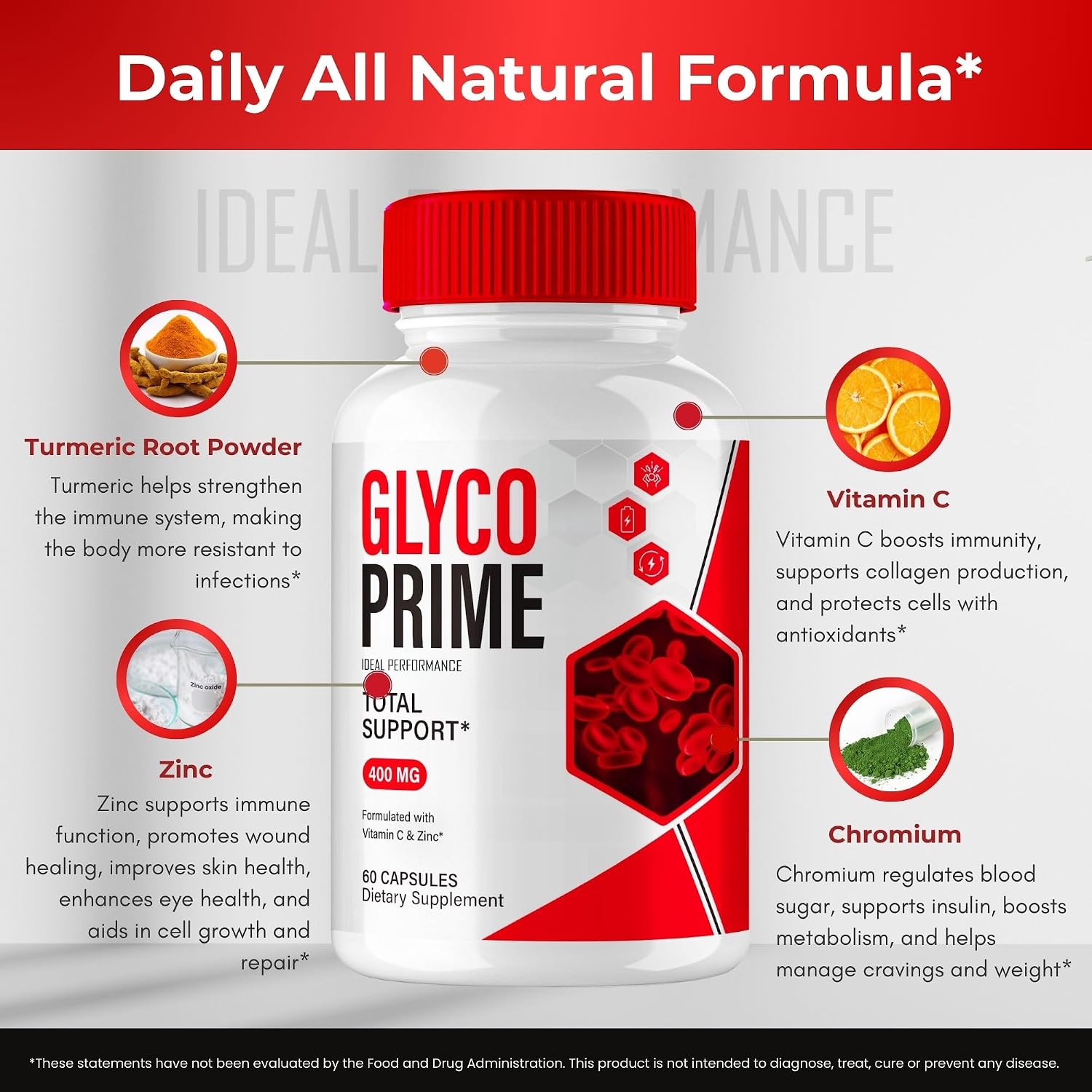 Glyco Prime Advanced Blood Formula - Cápsulas