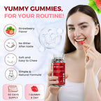 nETiXER Biotin Gummies 5000 mcg | Multivitamin Gummies | Vitamins A C D E B6 B12 with Zinc | Strawberry Flavor | Vegan | Individually Wrapped | 60 Count