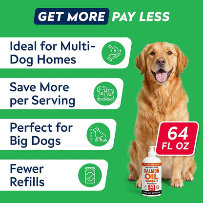 StrellaLab Aceite de Salmón para Perros y Gatos - Omega 3 EPA y DHA - 2 Envases de 946 ml – Image 3