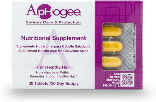 Aphogee Suplemento Nutricional para Cabello Saludable - 30 Comprimidos