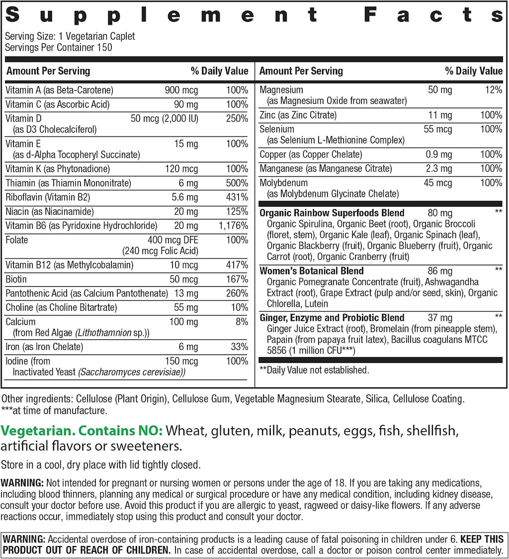 Rainbow Light Multivitamínico para Mujeres One+ - 150 comprimidos