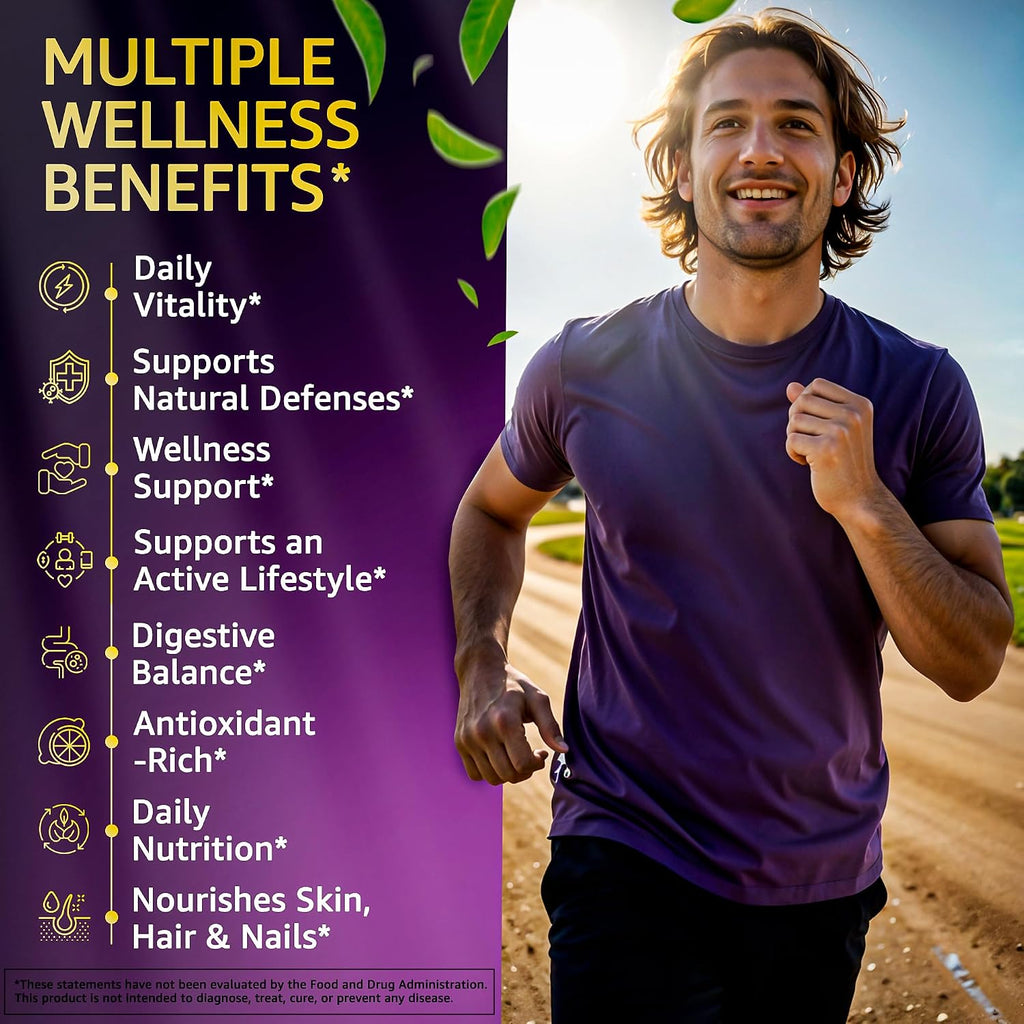 LetaGreen Cápsulas de Sea Moss 17 en 1 – Mezcla Multimineral con Ashwagandha y Vitaminas D3, K2 y C – 120 Cápsulas
