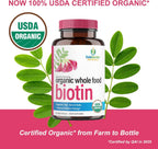Biotina Orgánica Vegetal 5000 mcg - 60 Cápsulas - SolaGarden Naturals