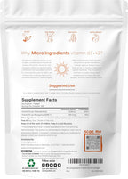 Micro Ingredients Vitamina D3 5.000 UI + K2 MK-7 100 mcg, 300 Cápsulas Blandas