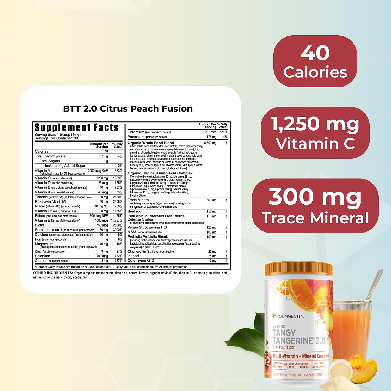 Paquete de inicio para un cuerpo sano Youngevity 2.0 – Beyond Tangy Tangerine, Osteo FX y EFA Plus