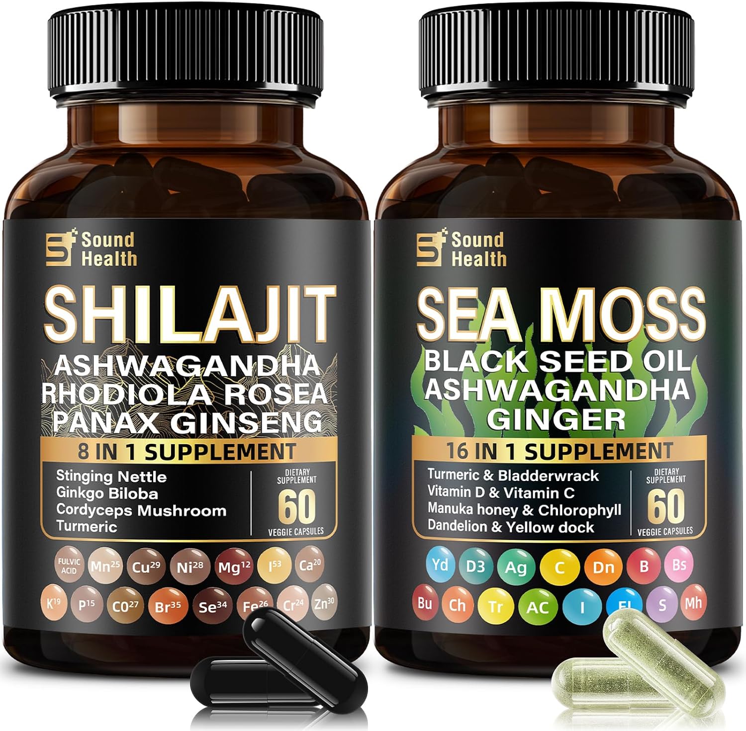 Irish Sea Moss & Shilajit Bundle - Suplemento Natural para Energía y Cabello
