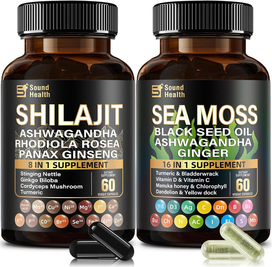 Irish Sea Moss & Shilajit Bundle - Suplemento Natural para Energía y Cabello