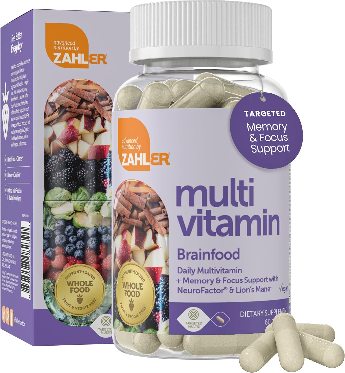 Zahler Multivitamin Cerebral – Complemento con Lion's Mane y Neuro Factor (60 Cápsulas)