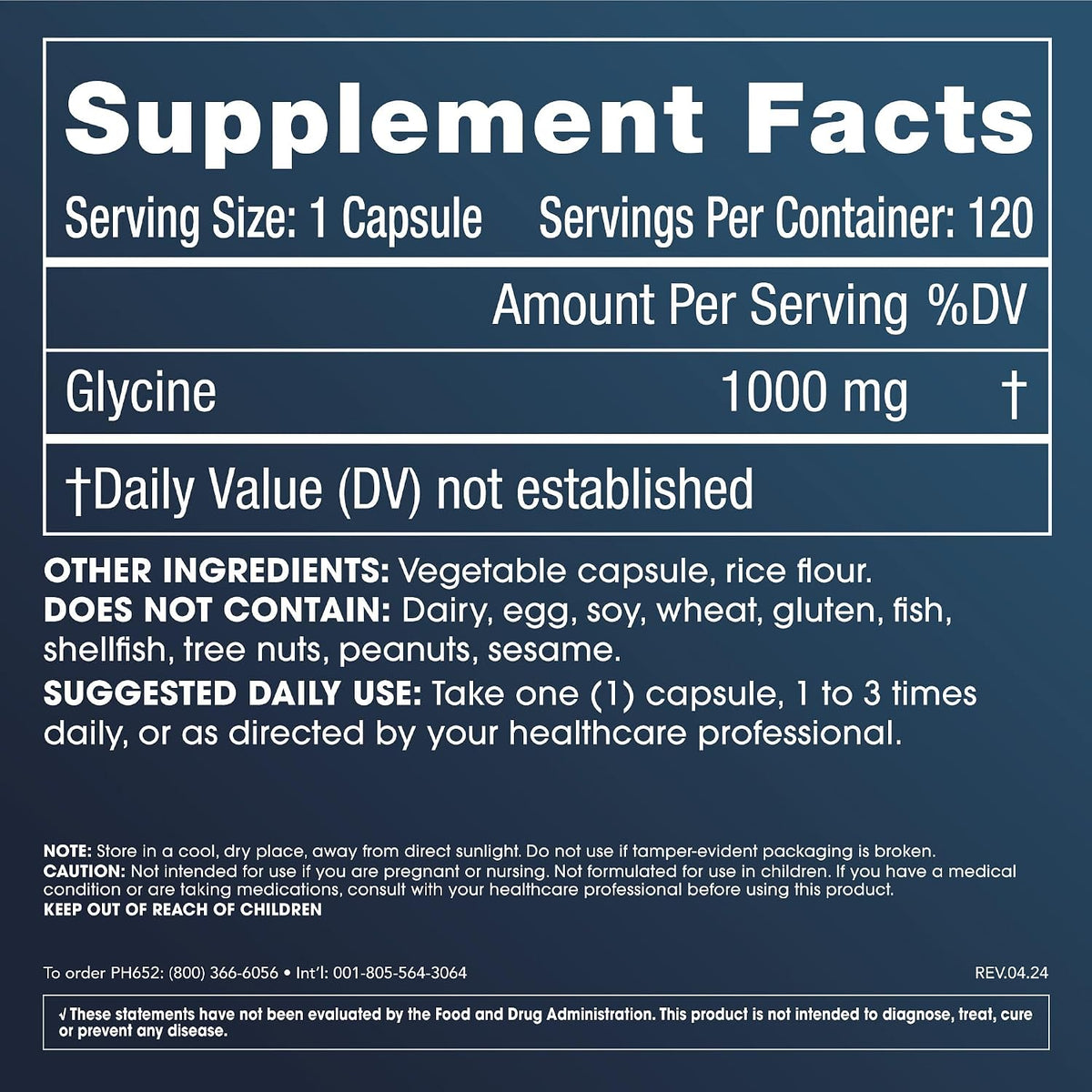 ProHealth Glicina Pura 1000 mg + N-Acetil Cisteína (NAC) Pura 600 mg Pack (120 Cápsulas cada uno) – Image 3