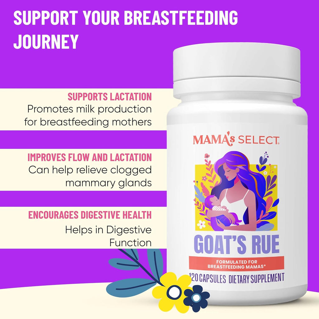 Mama's Select Cápsulas Orgánicas de Goat's Rue para la Producción de Leche Materna - Sin OGM, Vegano, Sin Gluten