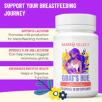 Mama's Select Cápsulas Orgánicas de Goat's Rue para la Producción de Leche Materna - Sin OGM, Vegano, Sin Gluten