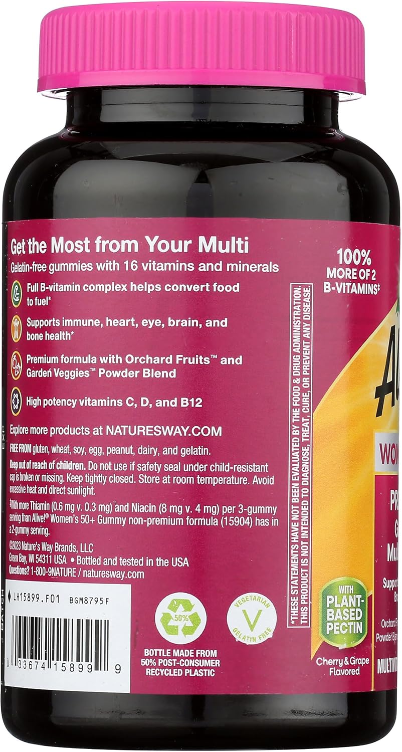 Nature's Way Alive! Multivitamínico Gomitas para Mujeres 50+ 150 mg, 75 Gomitas