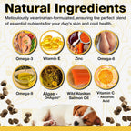 Pawlife Aceite de Pescado para Perros - 60 masticables con Omega 3, Sabor Salmón