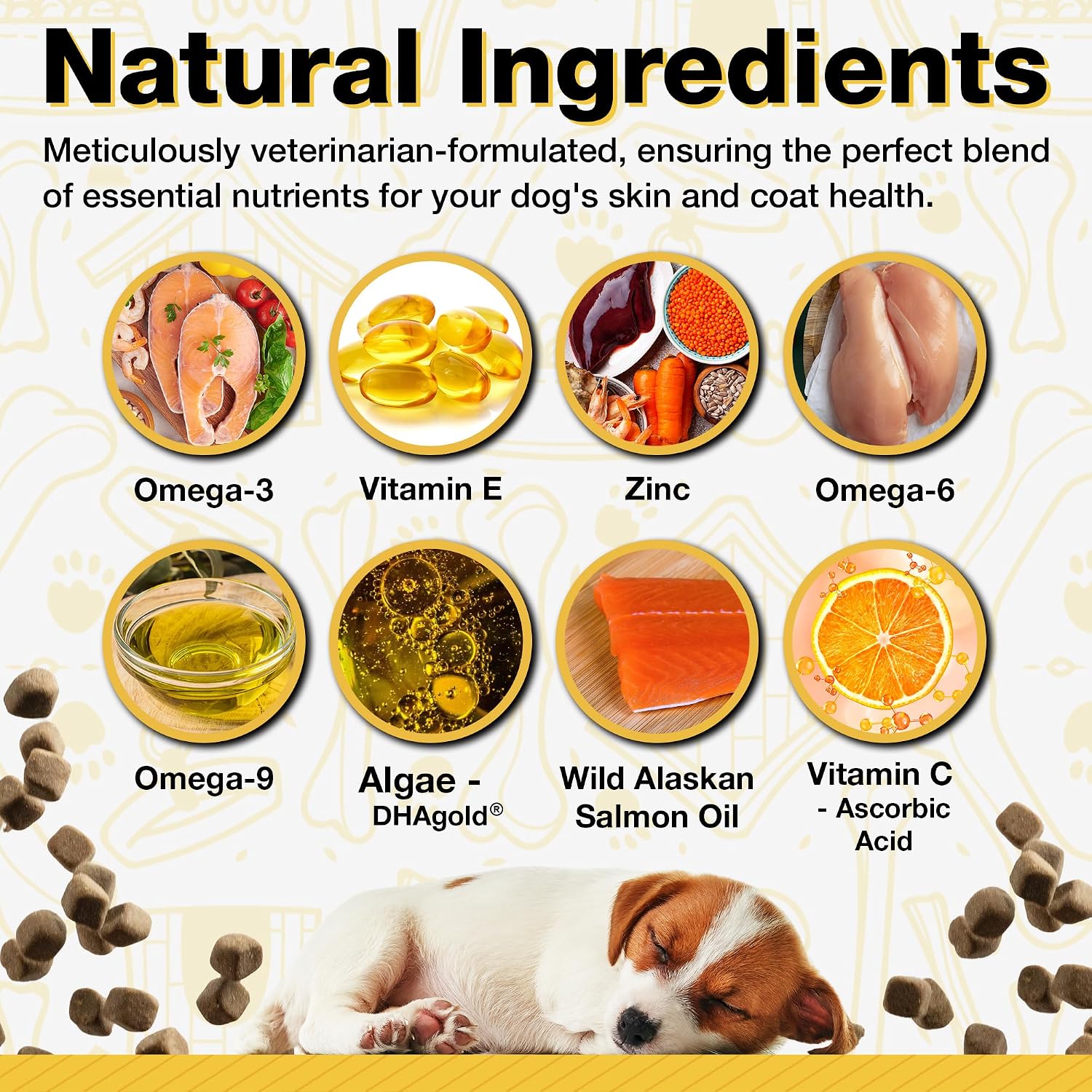 Pawlife Aceite de Pescado para Perros - 60 masticables con Omega 3, Sabor Salmón