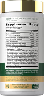 Carlyle Suplemento Antioxidante con Vitaminas A, C y E | 100 Comprimidos | Complejo Nutricional | Fórmula No GMO, Sin Gluten