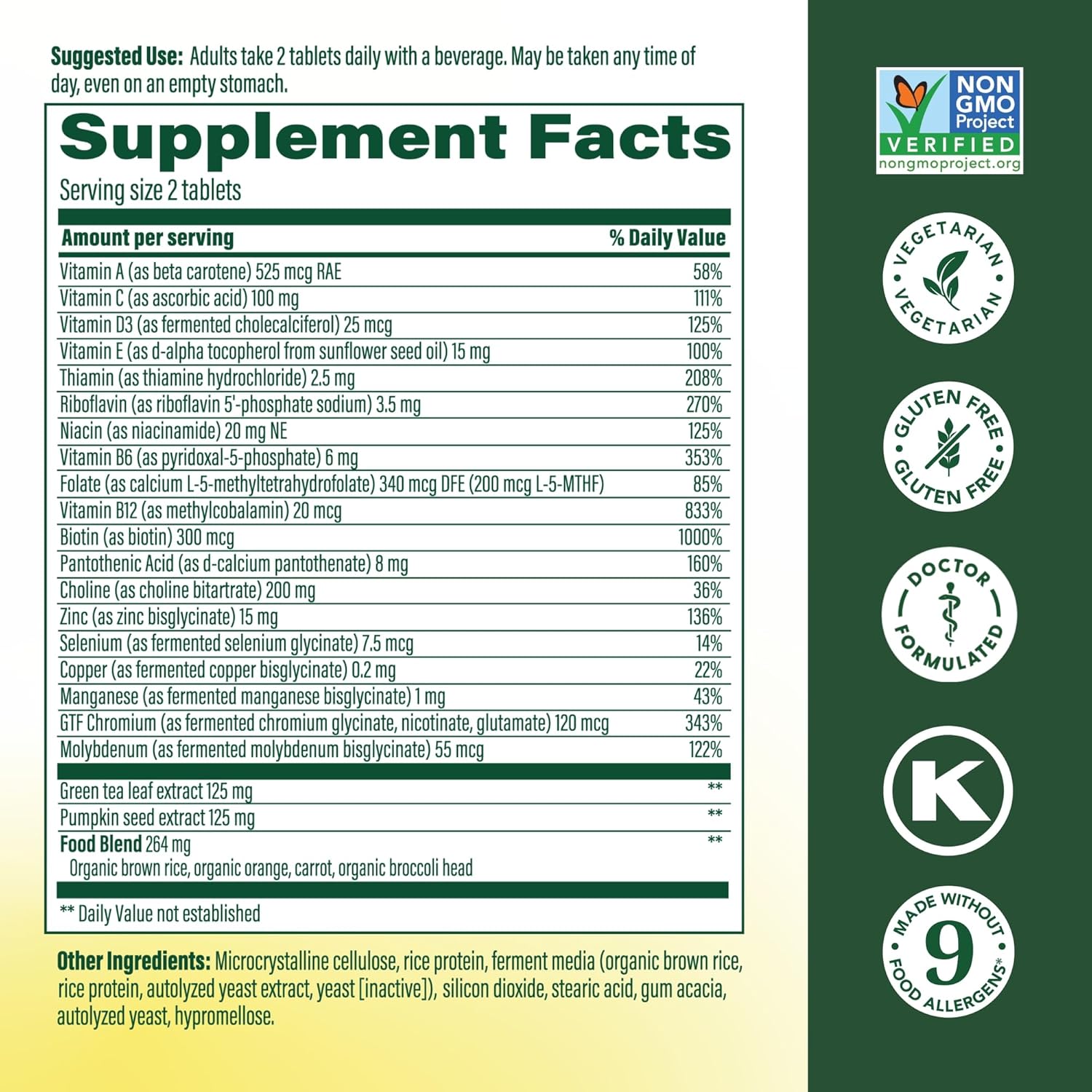 MegaFood Multivitamínico Avanzado para Hombres 55+ - 60 Comprimidos (30 Dosis)