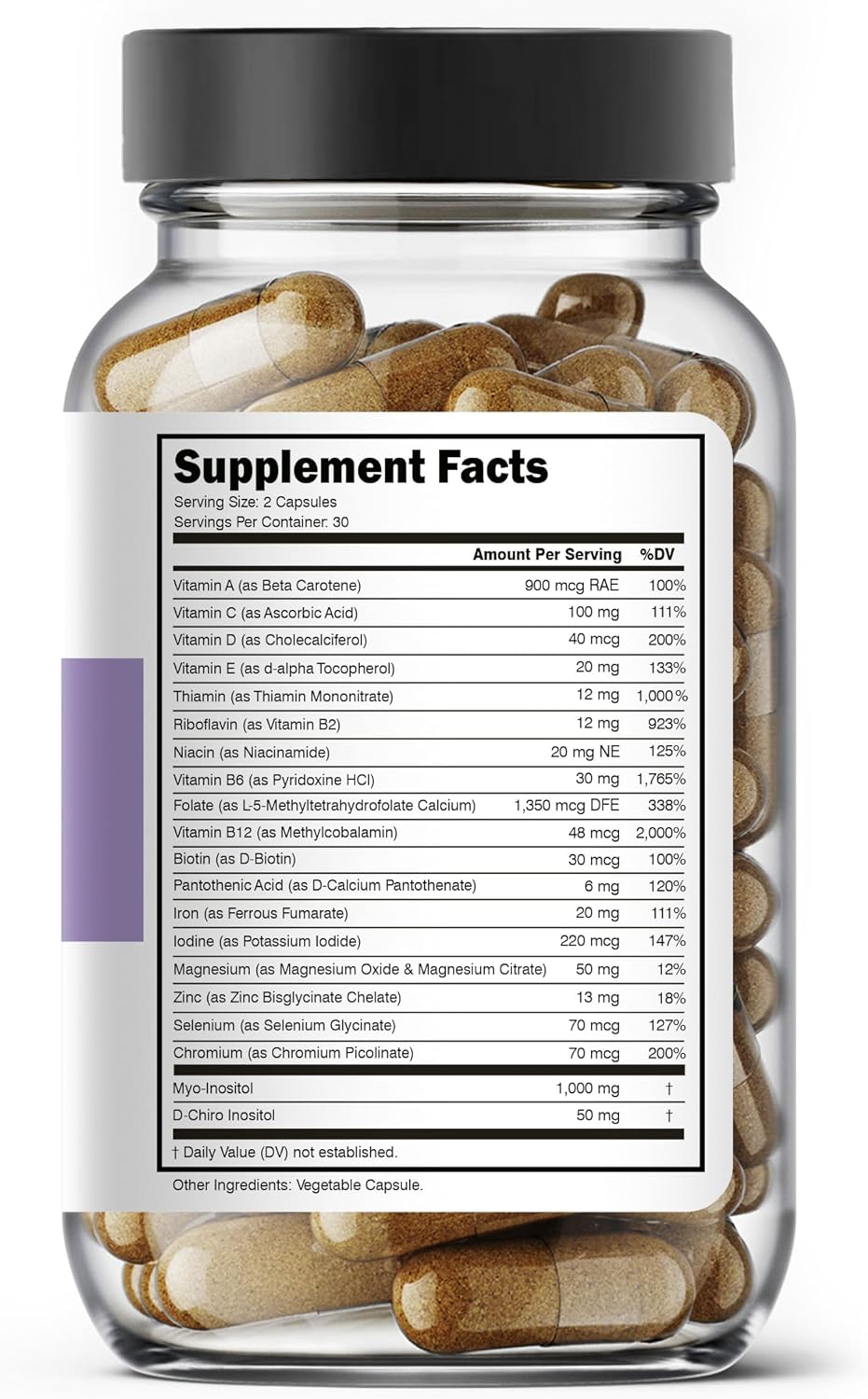 Ovalife Suplemento de Fertilidad para Mujeres - Equilibrio Hormonal y Apoyo Ovárico - 60 Cápsulas - Vitaminas con Folato para la Concepción y Ovulación - 22 Nutrientes Clave