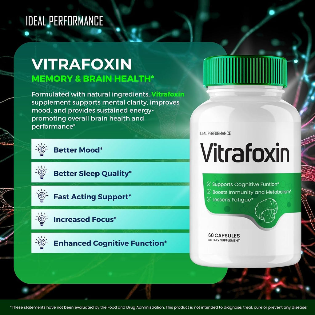 IDEAL PERFORMANCE Vitrafoxin Cápsulas para la Ciática, Suplemento para la Salud Nerviosa y Cerebral - Nootrópicos de Máxima Potencia, Fórmula Natural (5 Paquetes)