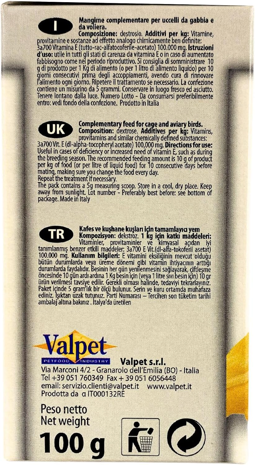 Raff Vitamina E Polvere para Aves 100g