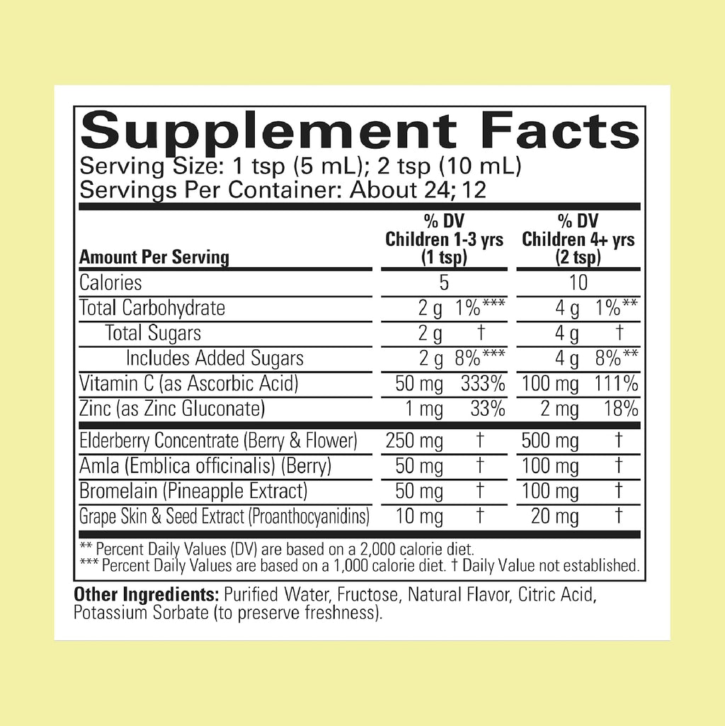 CHILDLIFE ESSENTIALS Aller-Care - Natural Syrup for Kids with Elderberry, Zinc, Bromelain and Vitamin C - 118 ml