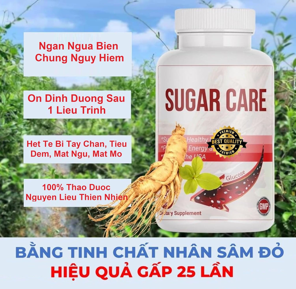 Sugar Care Herbal Supplement with Red Ginseng, 3 Bottles