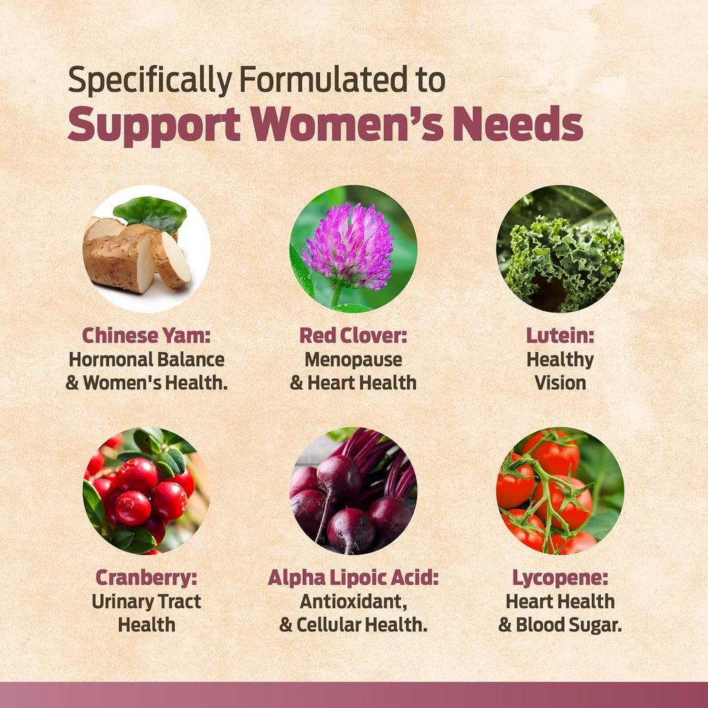 ForestLeaf Multivitamínico Diario para Mujeres, 60 Cápsulas Veganas