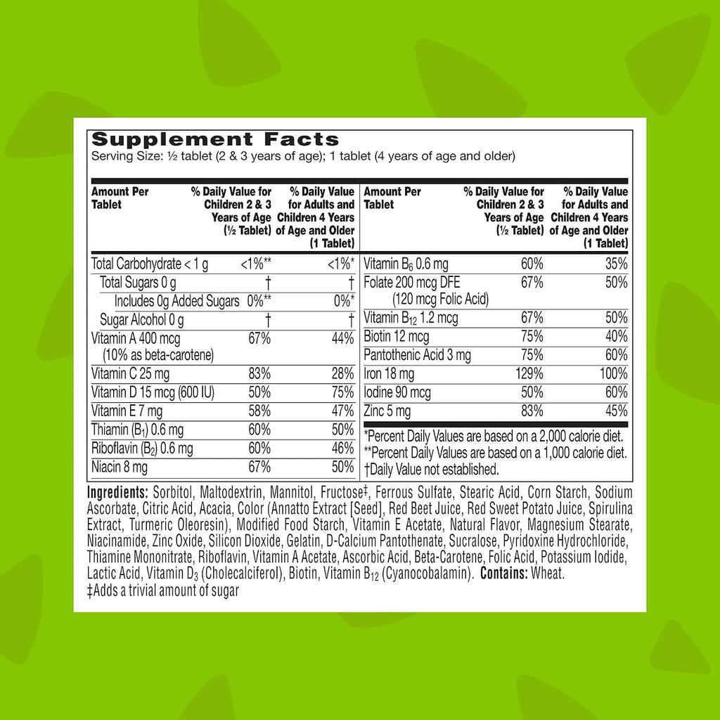 Flintstones Plus Iron Vitaminas Masticables con Hierro - 60 unidades