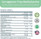 Future Kind Multivitamínico Vegano Completo con Omega-3, B12, D3, Zinc, Yodo, Magnesio, K2 y Selenio - Sin Carragenina, Envase Compostable (60 Cápsulas)