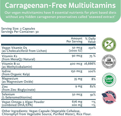 Future Kind Multivitamínico Vegano Completo – Yodo: Contribuye a la producción de hormonas tiroideas y al – Image 5