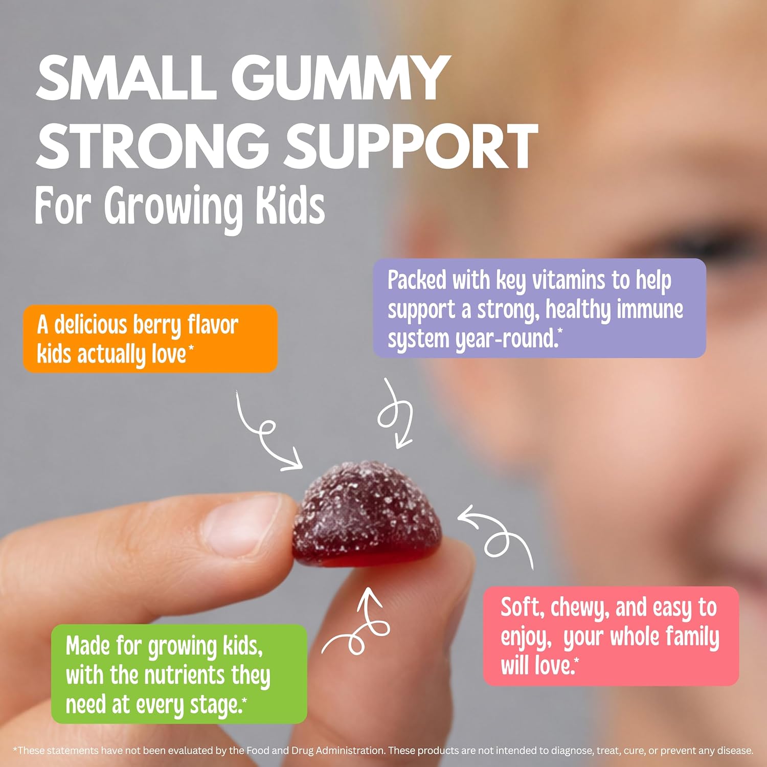 Viteey Gominolas Multivitamínicas para Niños con Probióticos - 60 Gominolas Sabor a Bayas