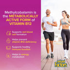 Natural Factors Methylcobalamin 10.000 mcg - Vitamina B12 metabólicamente activa - 30 comprimidos masticables