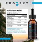 PROTEKT Resilient Gotas de Vitaminas D3, K2 y B12 - Suplemento Líquido con Metilfolato y Metilcobalamina - Sabor Natural a Bayas - 30 ml