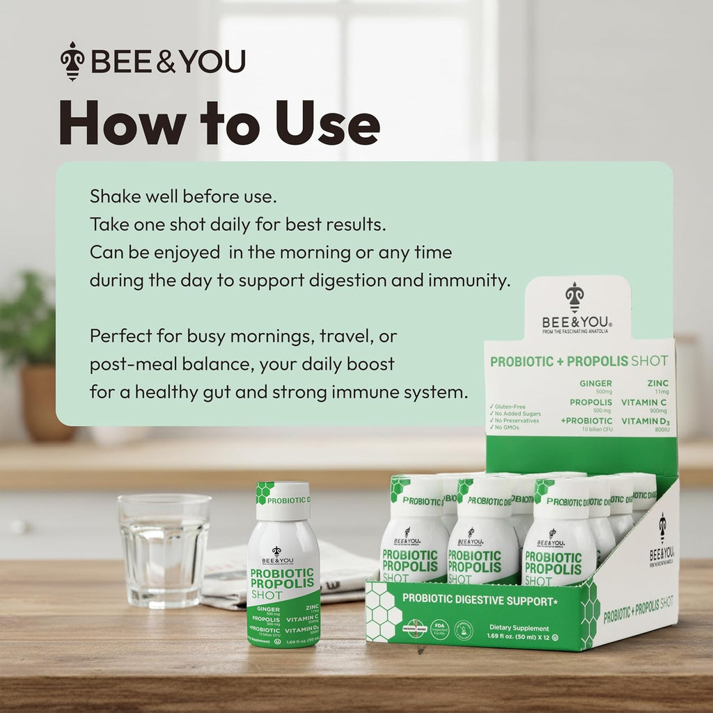 Bee and You Propolis Immune Shot 50 ml (Pack de 12)