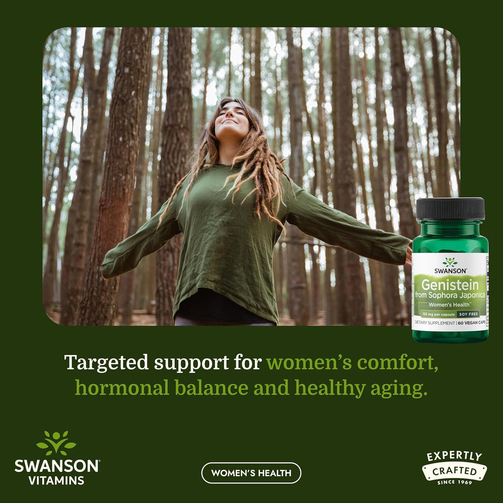 Swanson Genisteina sin soja 125 mg - 60 cápsulas veganas