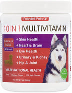 Freydell Pets 10-en-1 Multivitamínico para Perros con Glucosamina y Probióticos - 120 Chews