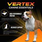 Vertex Canine Essentials – Suplemento de Alto Rendimiento para Perros – Proteína de Hígado, Suero y Huevo – 907 g