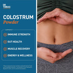 Dr. Tobias Calostro Bovino en Polvo - Suplemento Premium para el Sistema Inmunitario, Salud Intestinal y Recuperación Muscular | 3g por Servicio, Mínimo 30% IgG, Sin Sabor (227 g - 76 Servicios)