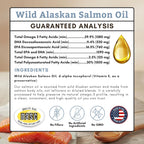 Wholistic Pet Organics Aceite de Salmón Salvaje de Alaska para Perros y Gatos - Omega 3 Liquido - 4 oz