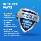 Emergen-C Immune+ Triple Action Gominolas de Apoyo Inmunitario, con BetaVia, 750 mg de Vitamina C, Vitaminas B, Vitamina D y Antioxidantes, Sabor Super Naranja - 45 Unidades