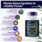 Proto Flow Cápsulas para la Próstata - Fórmula Avanzada Natural (2 Paquetes)