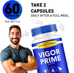 Vigor Prime Capsules – Complemento para hombres, Fórmula avanzada, 60 cápsulas